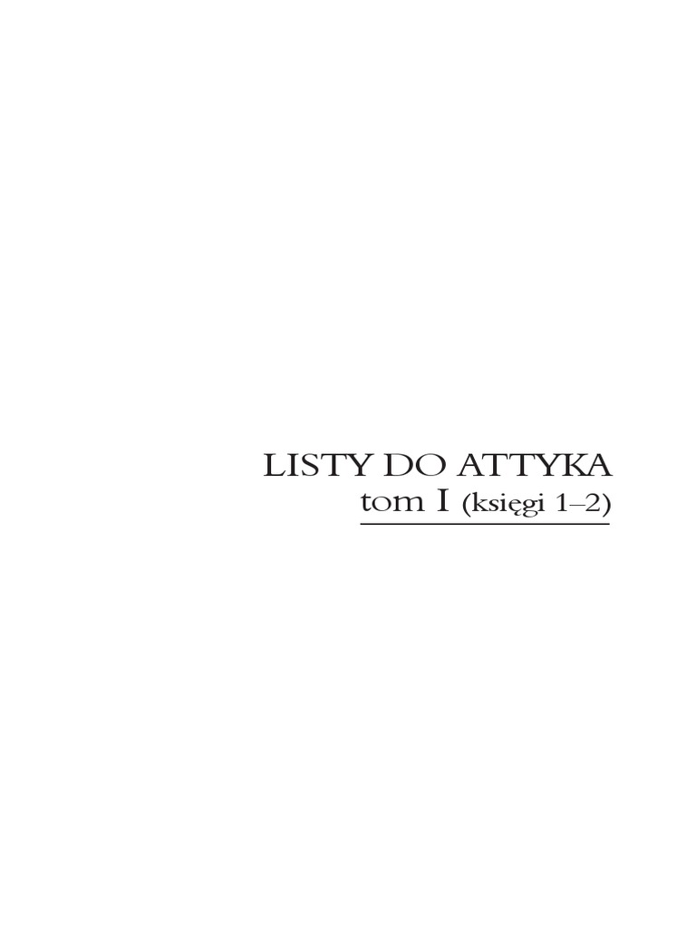 Cyceron - Listy Do Attyka Vol 1 | PDF, image size:768x1024