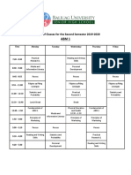 Class Schedule For Second Sem 2019 2020. Final