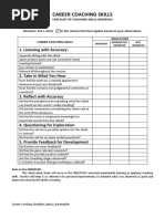 Coaching Observation Checklist | PDF | Empathy | Emotions