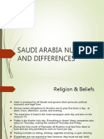 Saudi Arabia Nuances and Differences