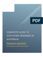 Statutory Demand Law in Australia
