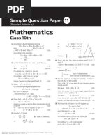 Mathematics: Sample Question Paper