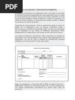 Valoración y disposición de documentos