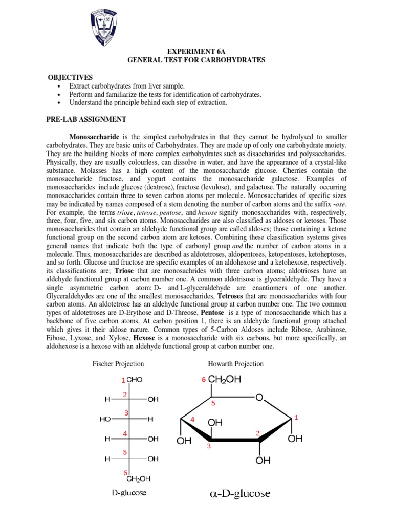 Carbohydrate Testing Methods Explained | PDF | Carbohydrates | Carbon ...