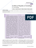 Traitement Par Plasma Riche en Plaquettes en Rhumatologie