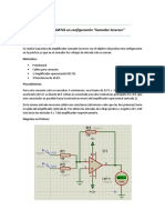 Práctica OPAMP LM741 en configuración sumador inversor