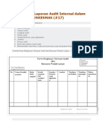 Sistematika Laporan Audit Internal Dalam Akreditasi PUSKESMAS