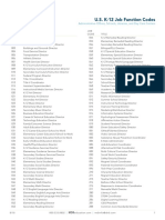 U.S. K-12 Job Function Codes: Administrative Offices, Schools, Libraries, and Day Care Centers