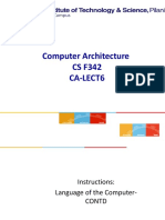 Computer Architecture CS F342 Ca-Lect6