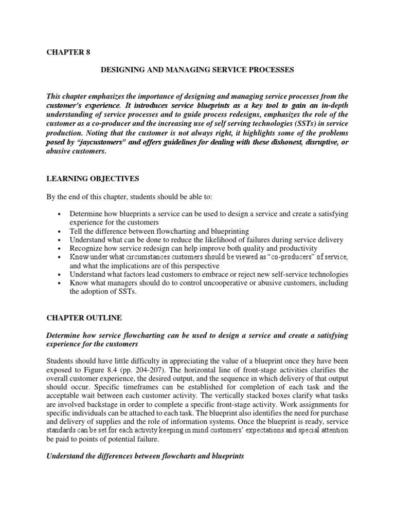 Service Process Blueprinting Essentials | PDF | World Wide Web ...