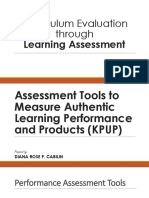 Curriculum Evaluation and Authentic Learning Assessment