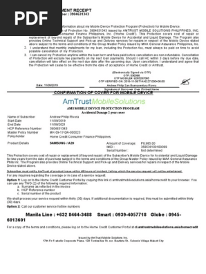 Certificate Of Cover 20191109 157780 Pdf Loans Financial Services