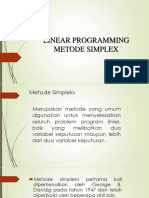 Linear Programming Simplex