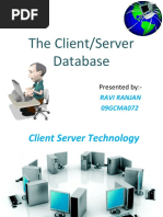 The Client/Server Database: Presented By