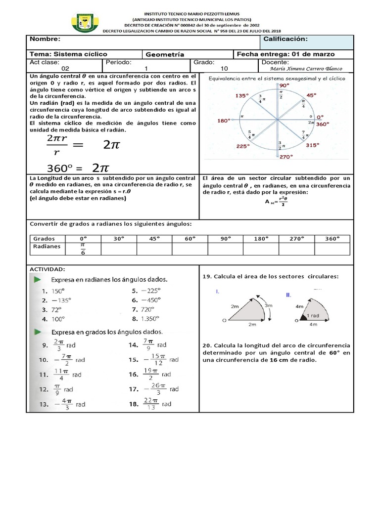 Sistema Cíclico en Geometría | PDF | Formas geométricas | Matemática ...