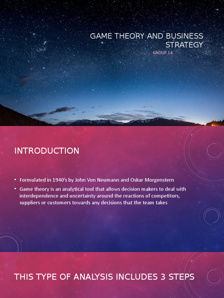 Game Theory in Business Strategy Analysis | PDF | Game Theory ...