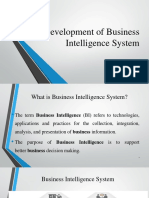 Developing Business Intelligence Systems