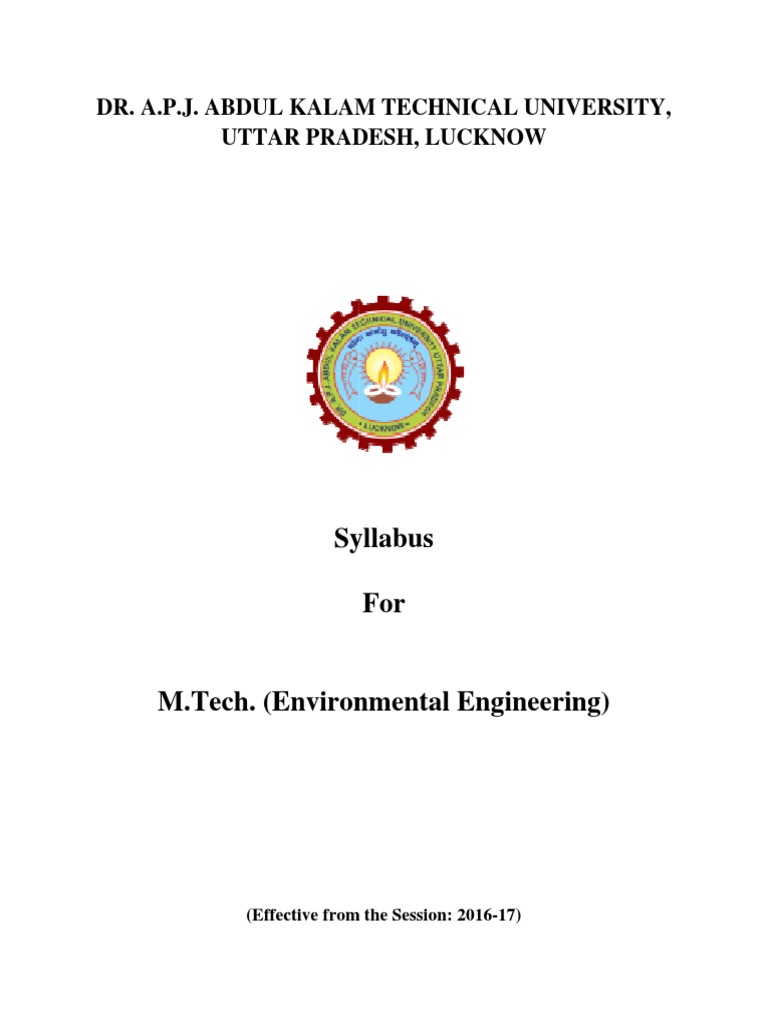 M.Tech Environmental Engineering Syllabus | PDF | Climate Change ...