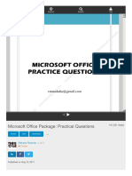 Microsoft Office Practice Questions