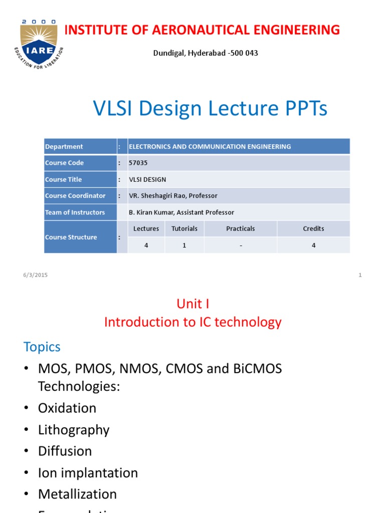 VLSI | PDF | Field Effect Transistor | Mosfet