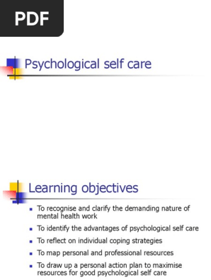 Self care plan 
