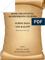 Komunikasyon Sa Akademikong Filifino Dacer