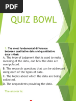 QUIZ BOWL Review PR II