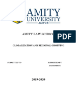 Amity Law School: Globalization and Regional Grouping