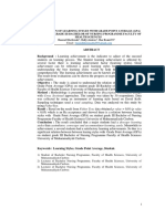 The Relation of Learning Styles With Grade Point Average (Gpa) On Student Grade Iii Bachelor of Nursing Programme Faculty of Health Sciences