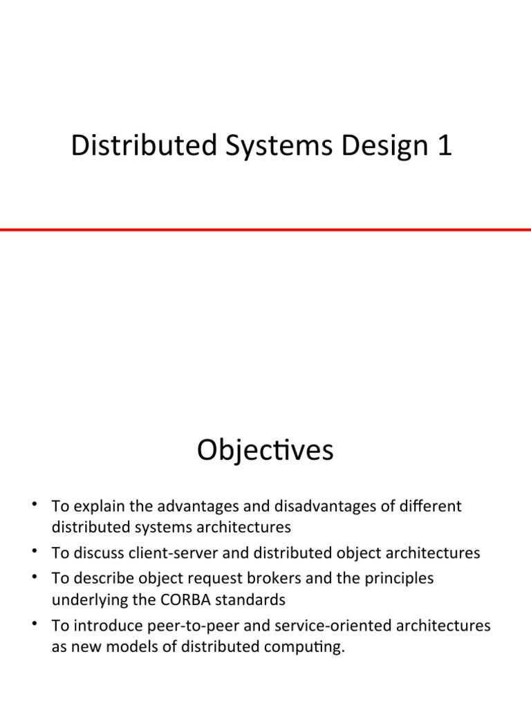 Distributed Systems Design 1 | Download Free PDF | Client–Server Model ...