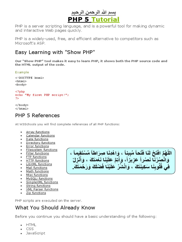 Note Php Control Flow