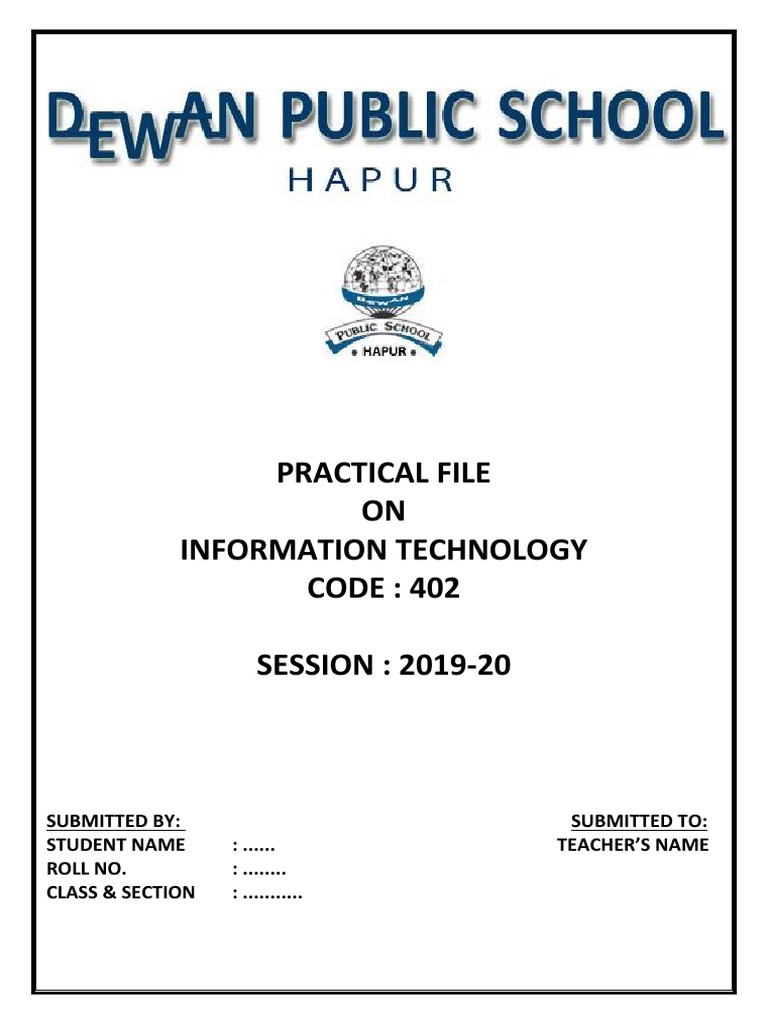 Sample File Structure Class X - 1578638147 | PDF