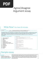 Agree - Disagree Argument Essay PTE