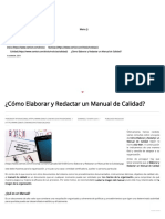 Cómo Elaborar y Redactar Un Manual de Calidad