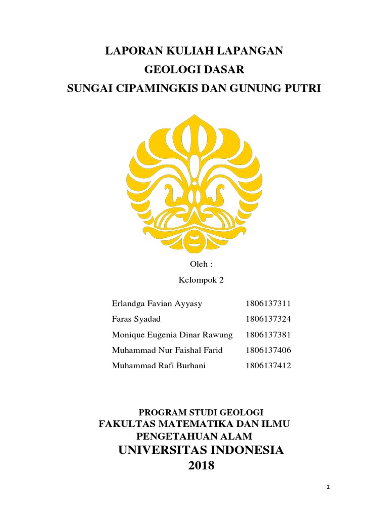 Laporan Kuliah Lapangan Geologi 2018