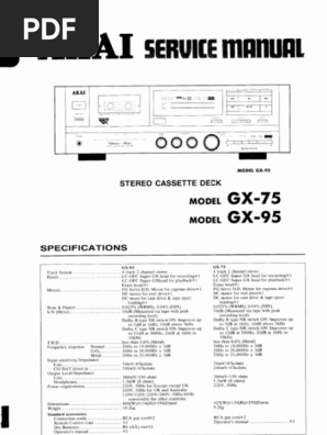 Akai GX-95 Service All | PDF