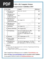 Microprocessor, Main Topics List