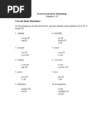 Exercise On Morphology