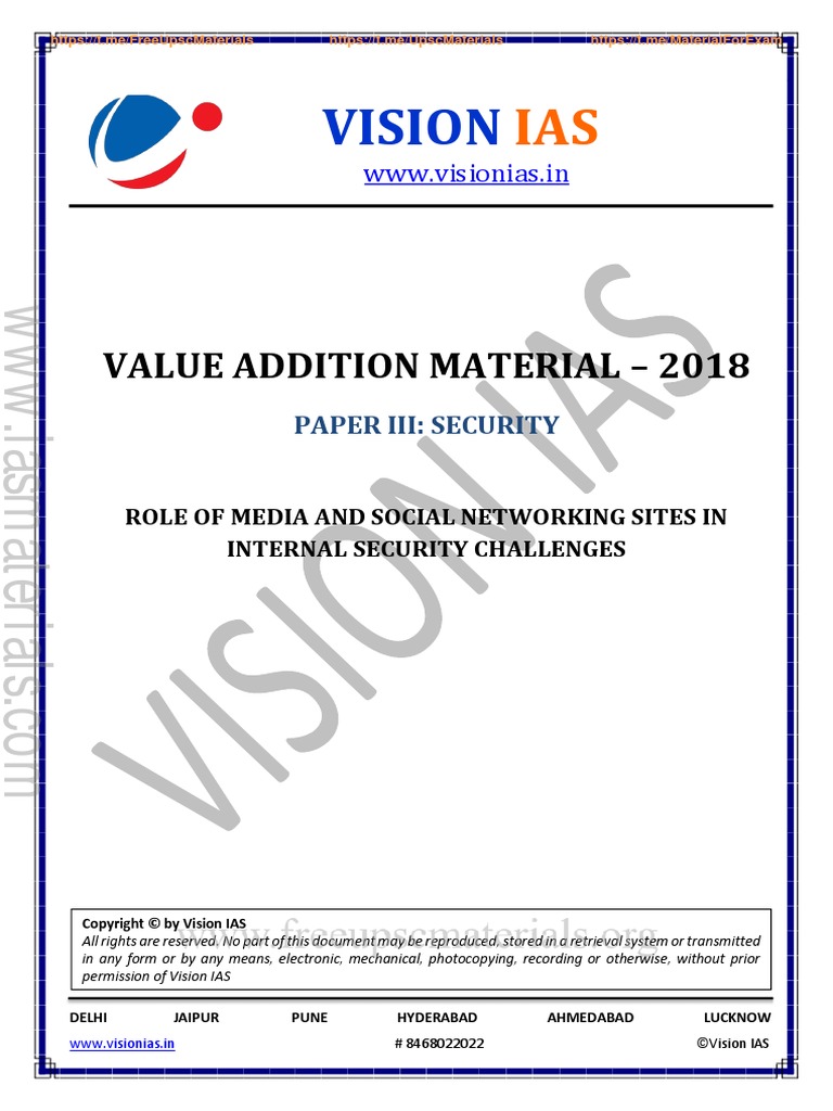 Role of Media and Social Networking Sites in Internal Security ...