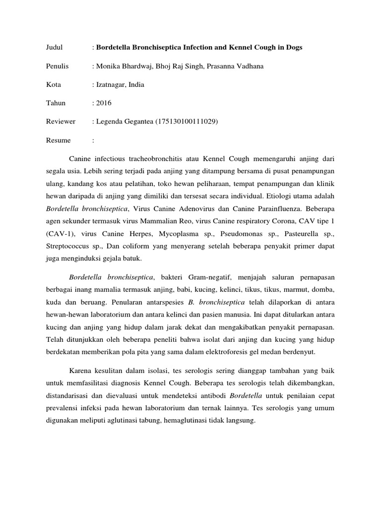 Kennel Cough, Pyoderma PDF