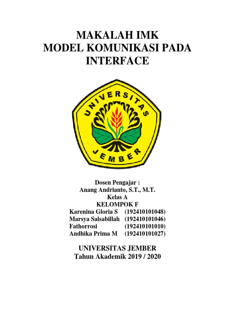 Model Komunikasi dalam Interface IMK | PDF | Seni