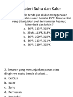 QUIZ Materi Suhu Dan Kalor