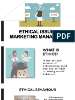 Ethical Issues in Marketing Management