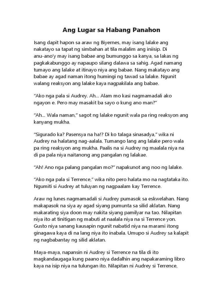 Ang lugar sa habang panahon pdf