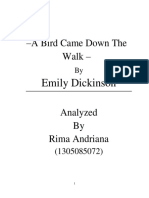 Rima Andriana - Analysis A Bird Came The Walk