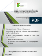 Palestra Sobre Inclusao e Formacao Docente PDF