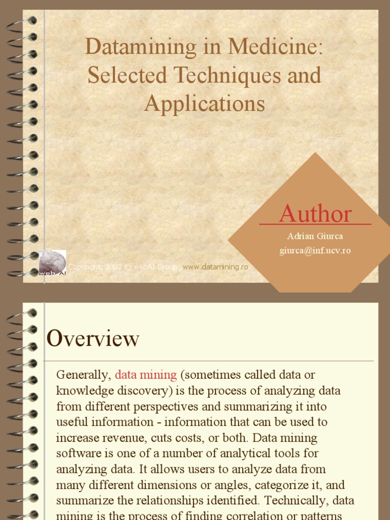 Data Mining in Medicine | PDF | Bayesian Network | Statistical ...