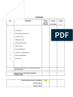 Data of Bill of Quantities Spreadsheet