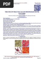 THE USE OF FRACTALS AS AN INDONESIAN BATIK PATTERN