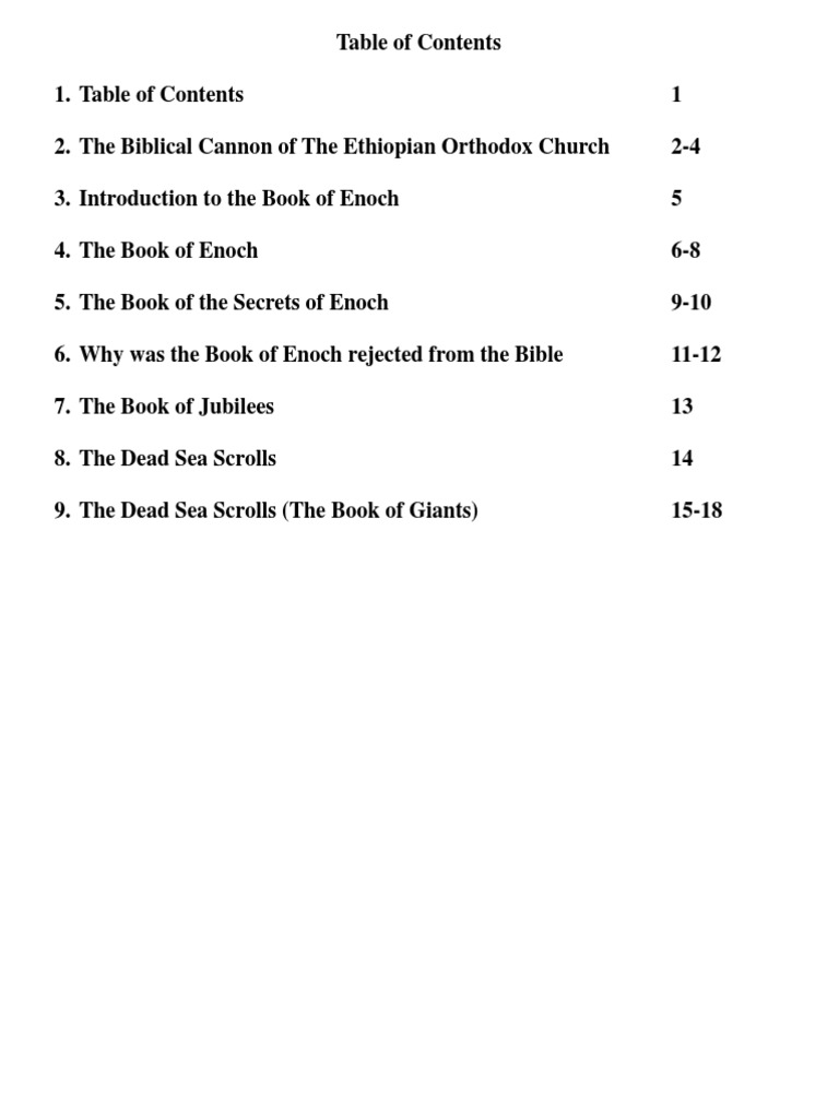 Ethiopian Orthodox Bible Canon Overview | PDF | Book Of Enoch | Bible
